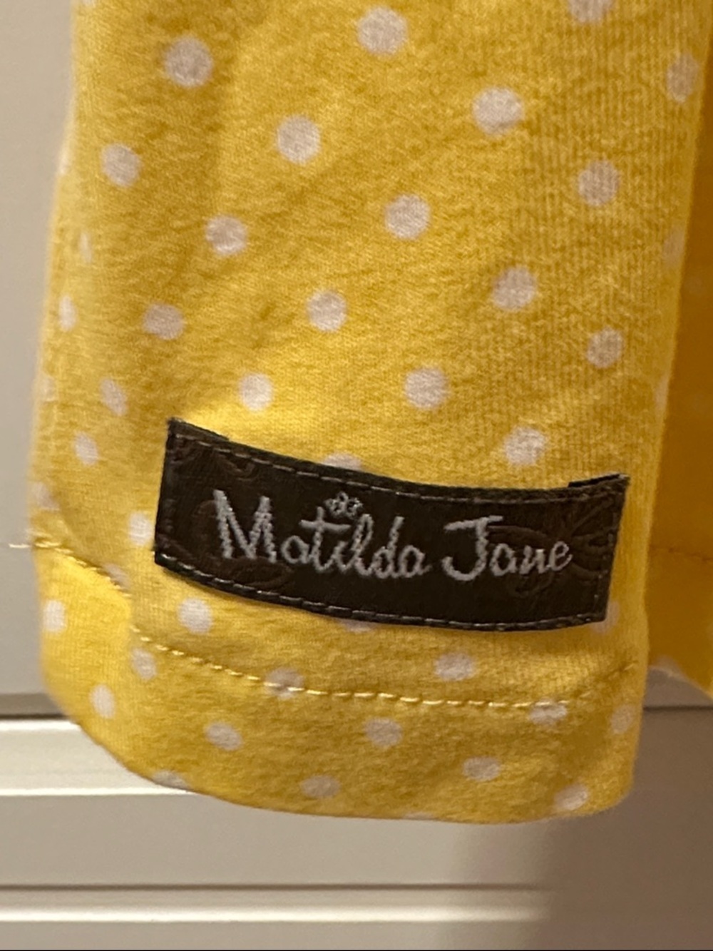 Matilda Jane Yellow Polka Dot Ruffle Button Dress - Picture 5 of 5